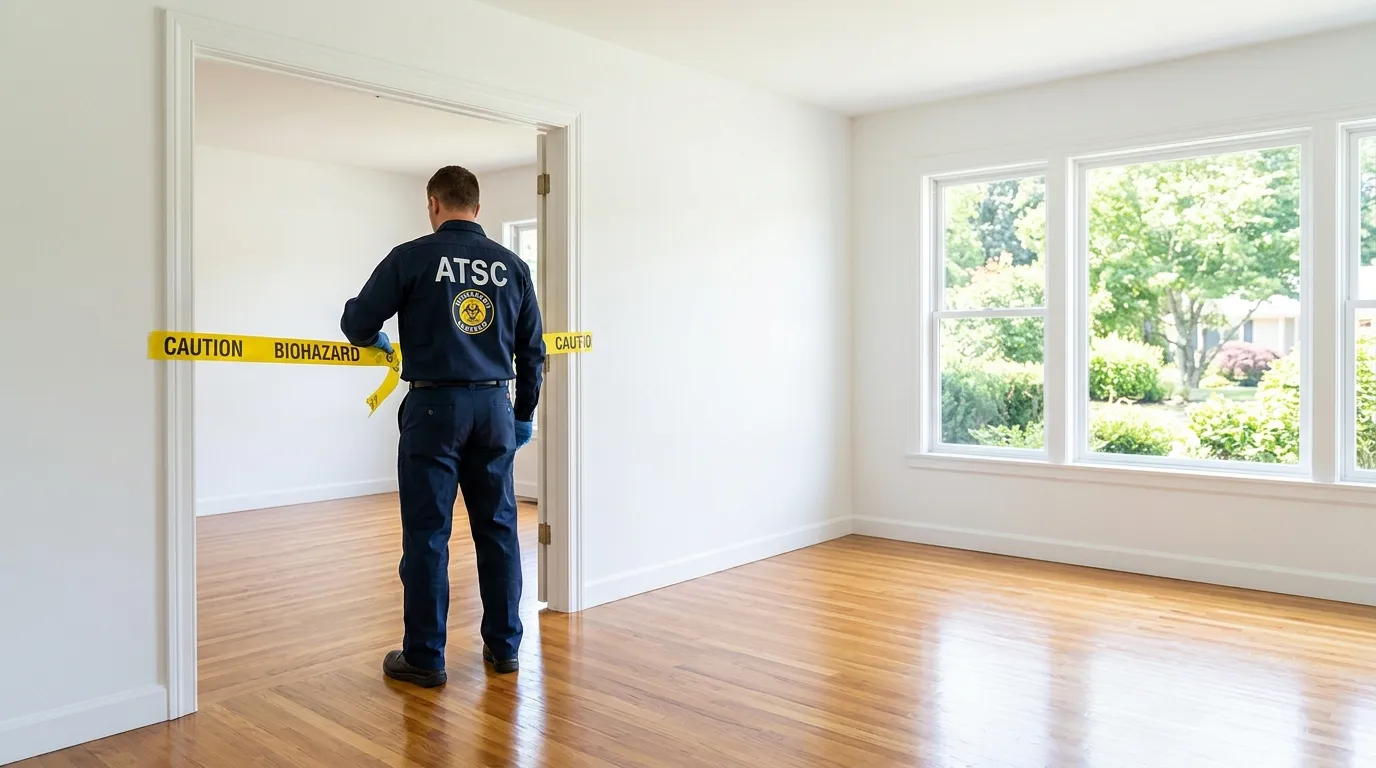 Certified biohazard cleanup crew performing Trauma Scene Cleanup in Salisbury